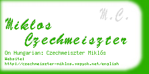 miklos czechmeiszter business card