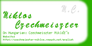 miklos czechmeiszter business card